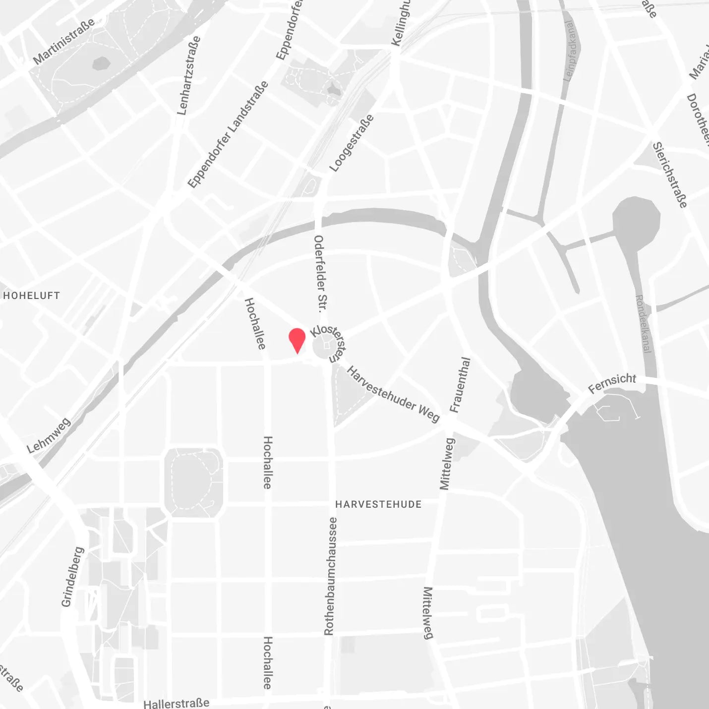 Karte von Hamburg für die Anfahrt und Lage von Der Neue Beckmann
