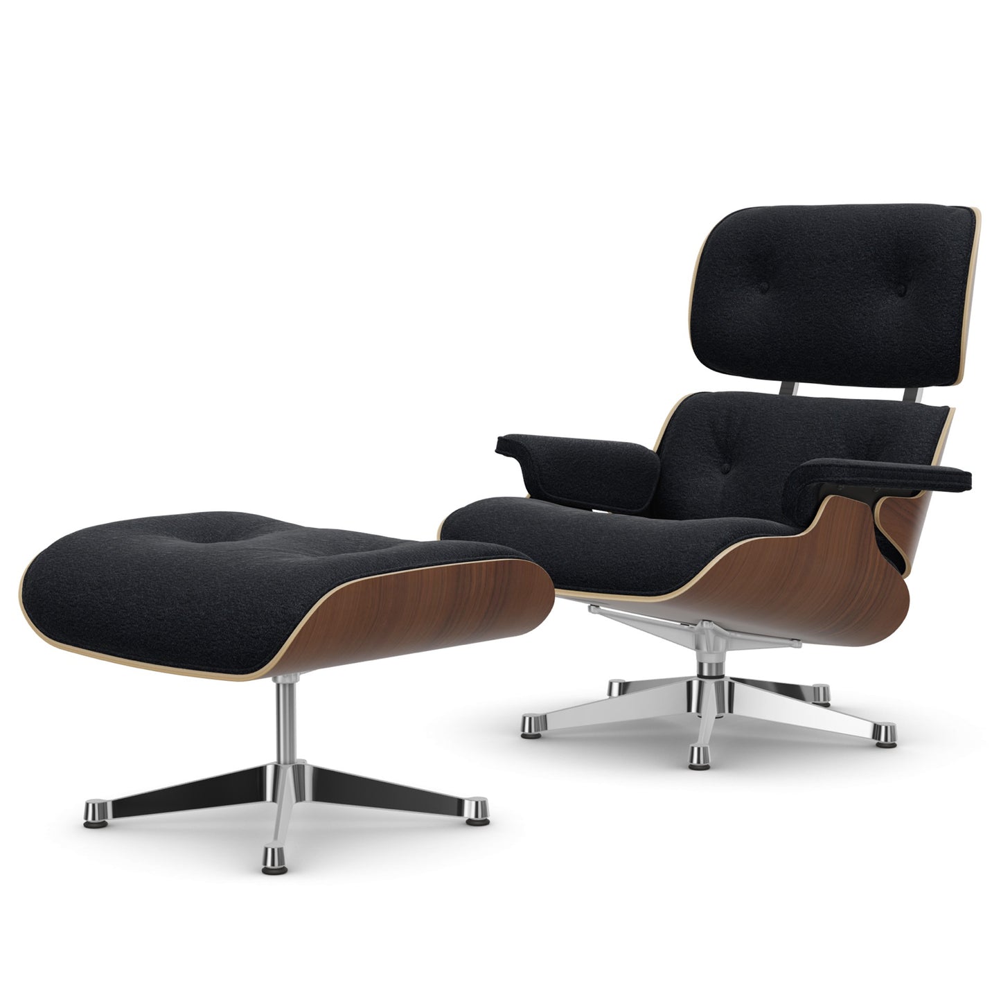 Lounge Chair & Ottoman Black Pigmented Walnut