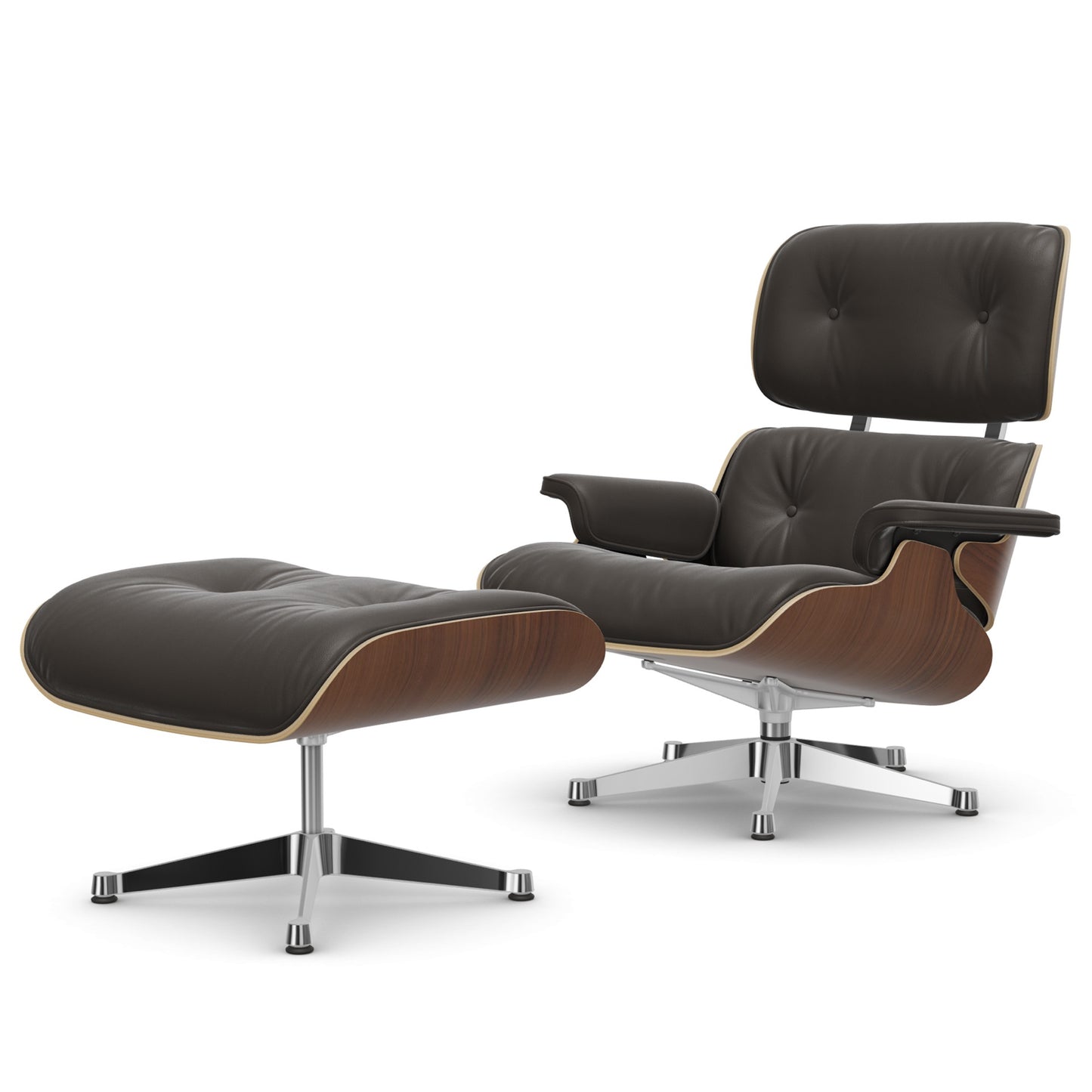 Lounge Chair & Ottoman Black Pigmented Walnut
