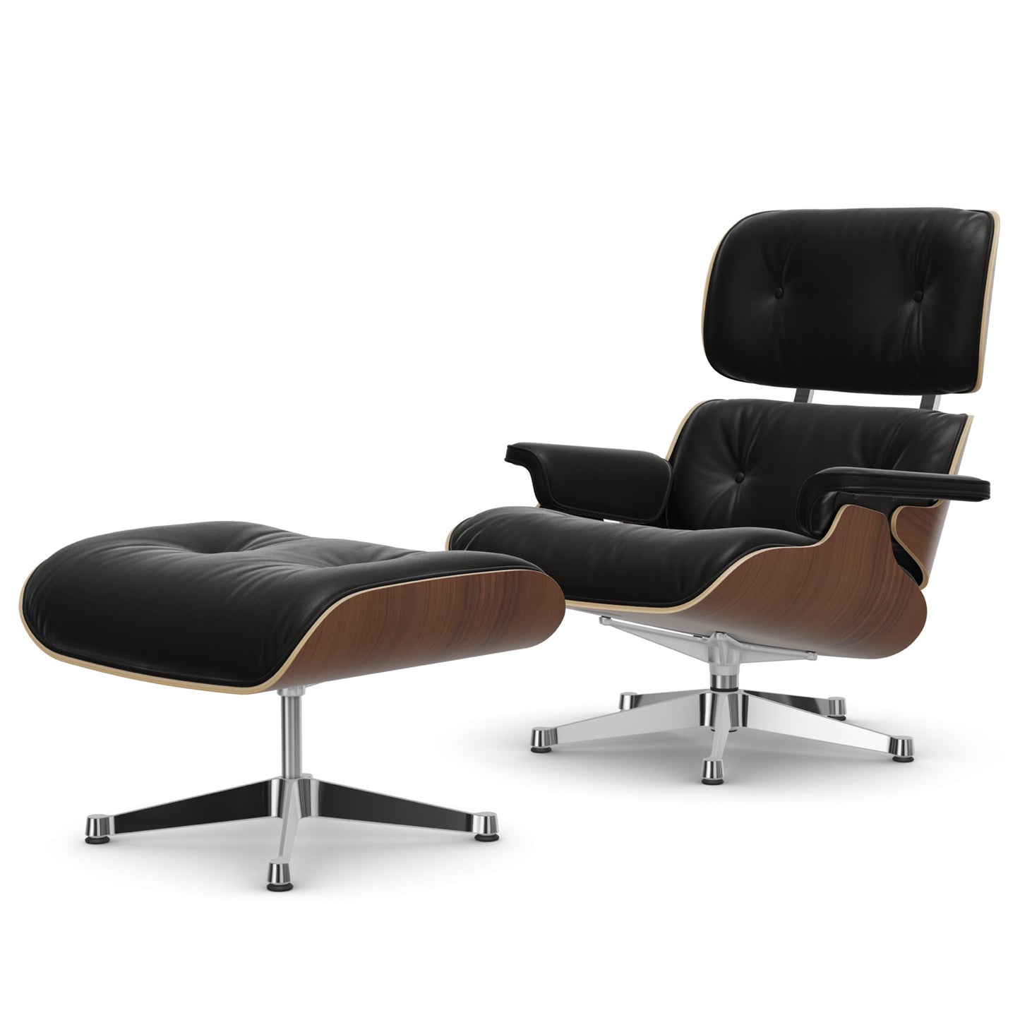 Lounge Chair & Ottoman Black Pigmented Walnut
