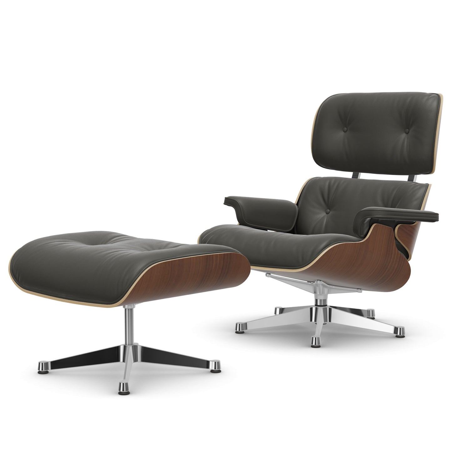 Lounge Chair & Ottoman Black Pigmented Walnut