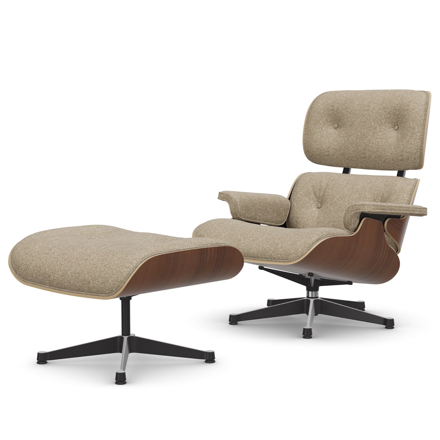 Lounge Chair & Ottoman Black Pigmented Walnut