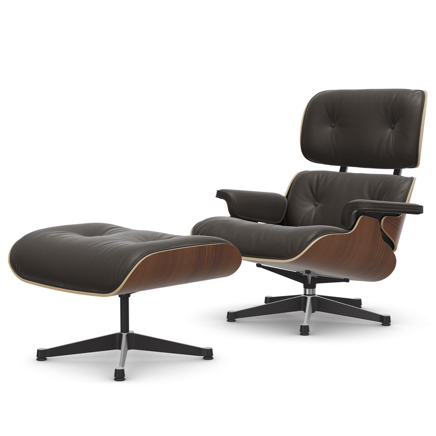 Lounge Chair & Ottoman Black Pigmented Walnut