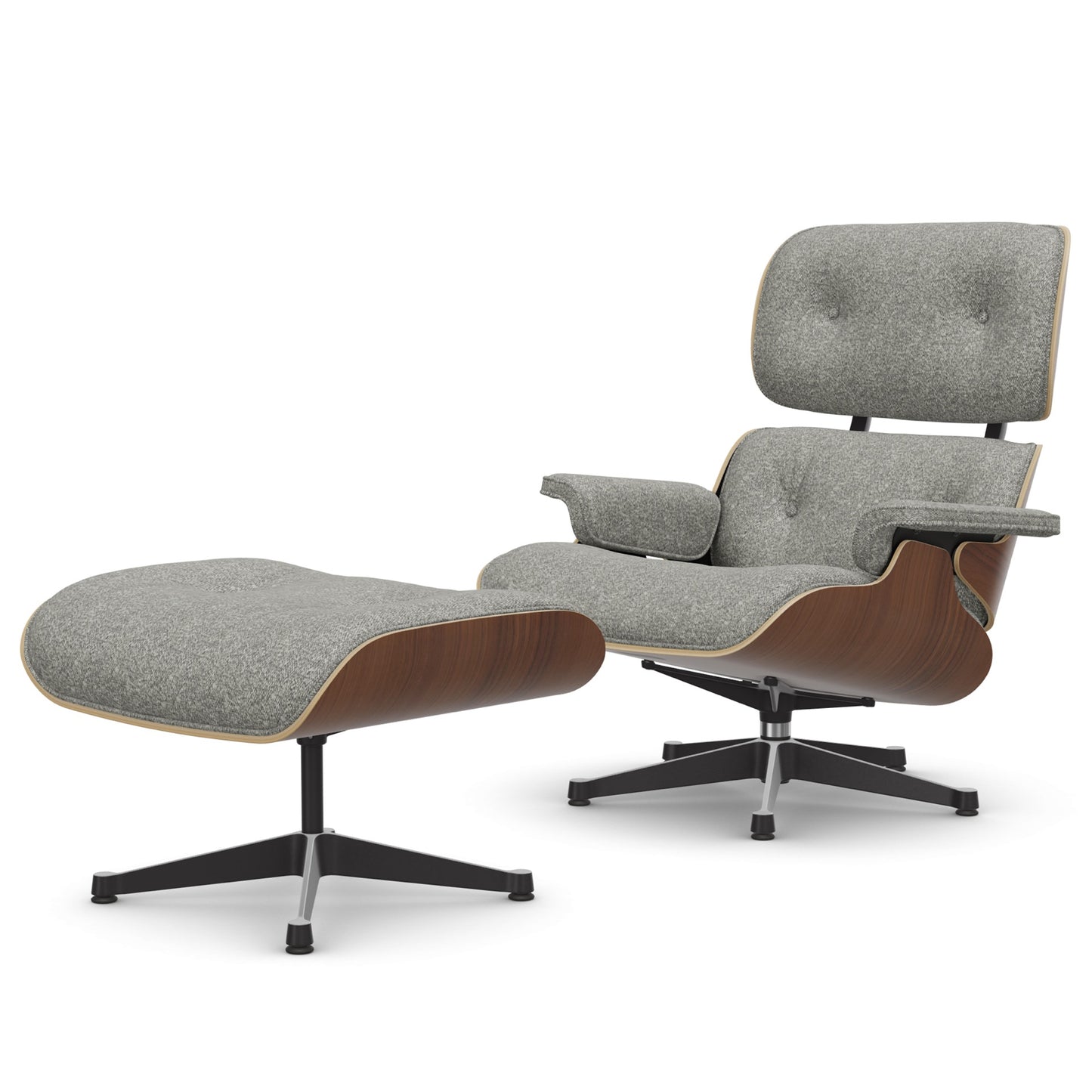 Lounge Chair & Ottoman Black Pigmented Walnut