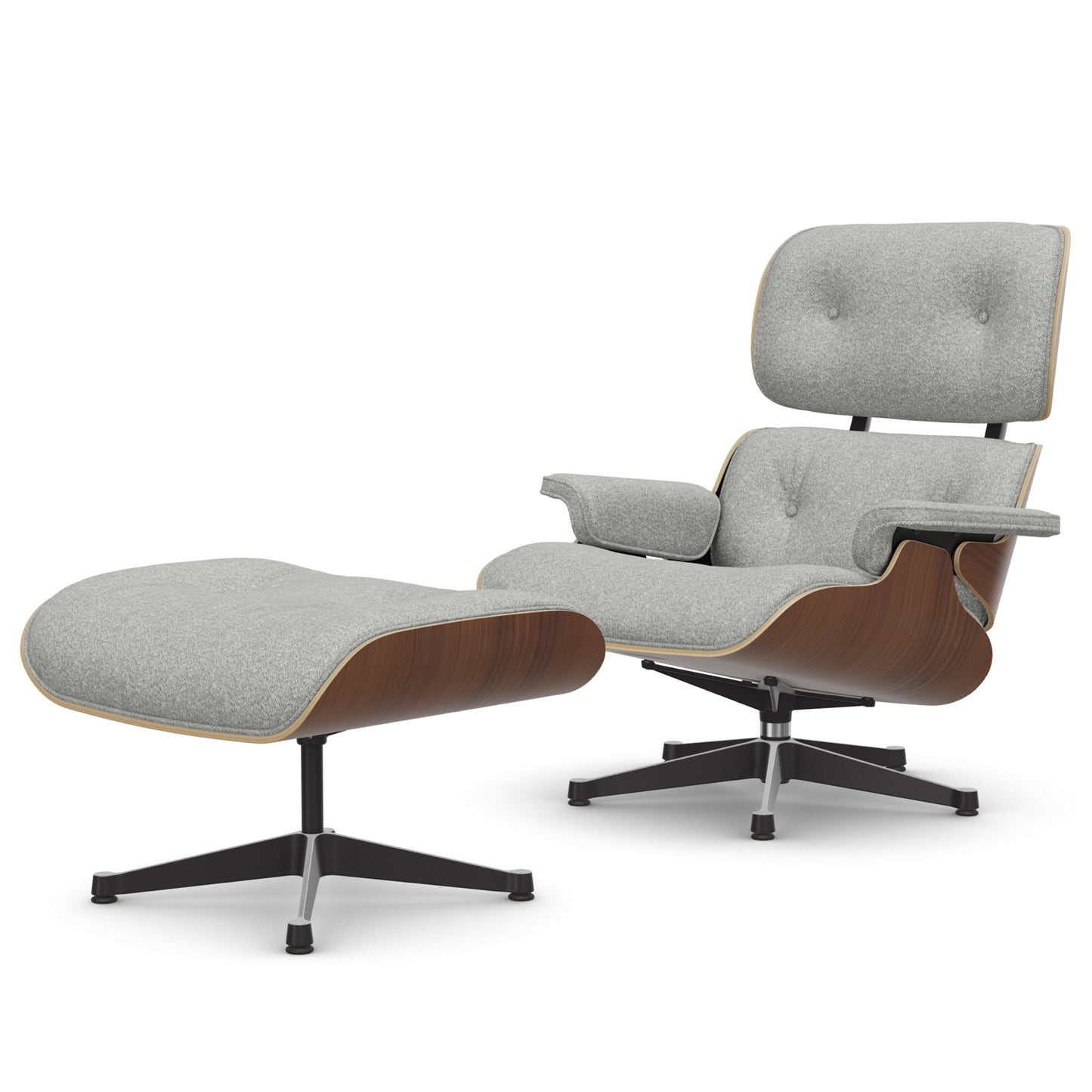 Lounge Chair & Ottoman Black Pigmented Walnut