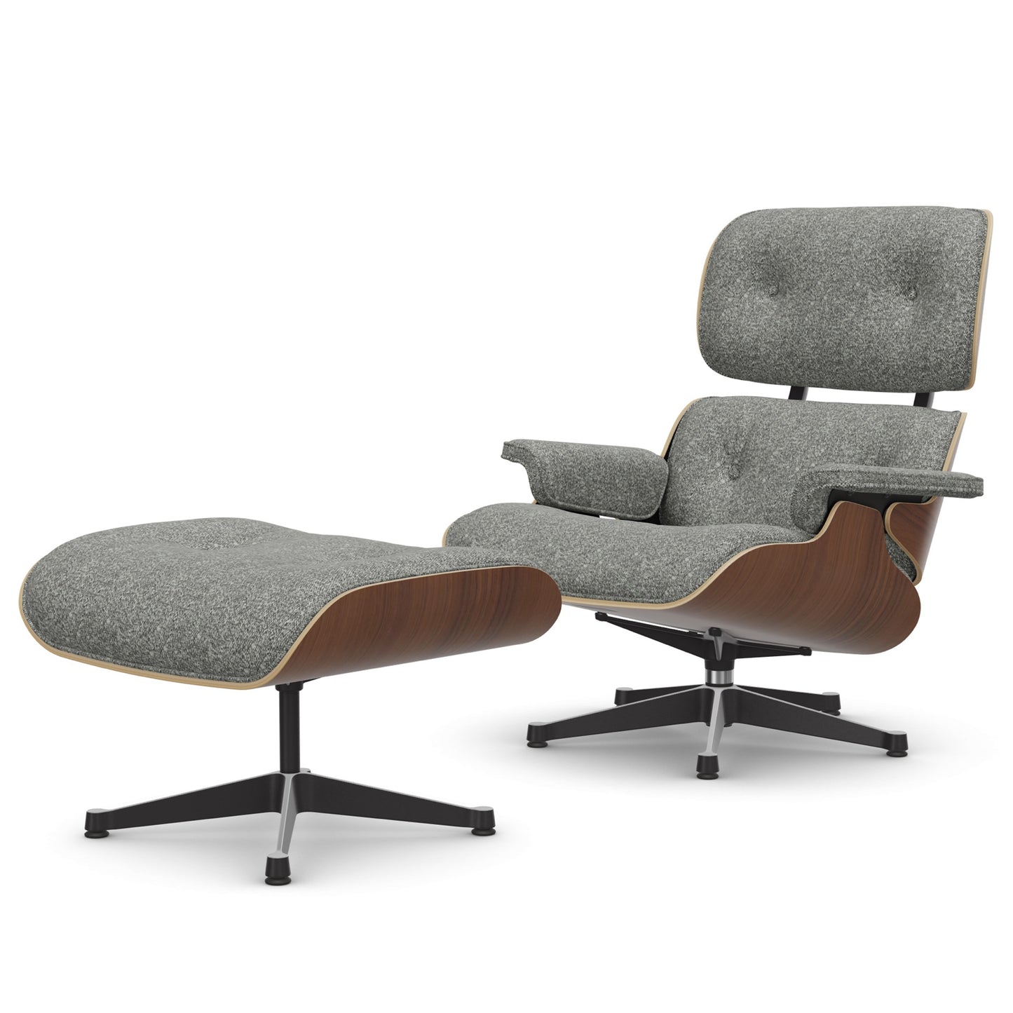 Lounge Chair & Ottoman Black Pigmented Walnut