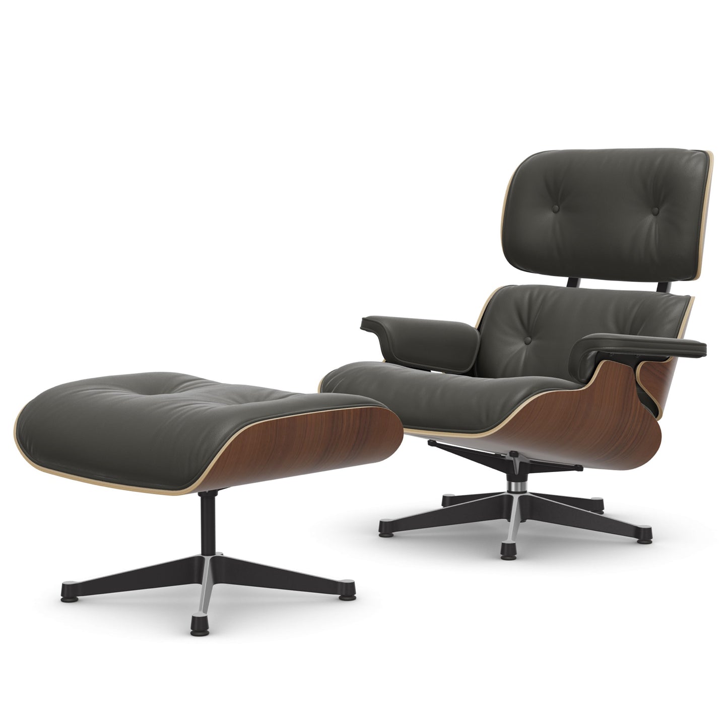 Lounge Chair & Ottoman Black Pigmented Walnut