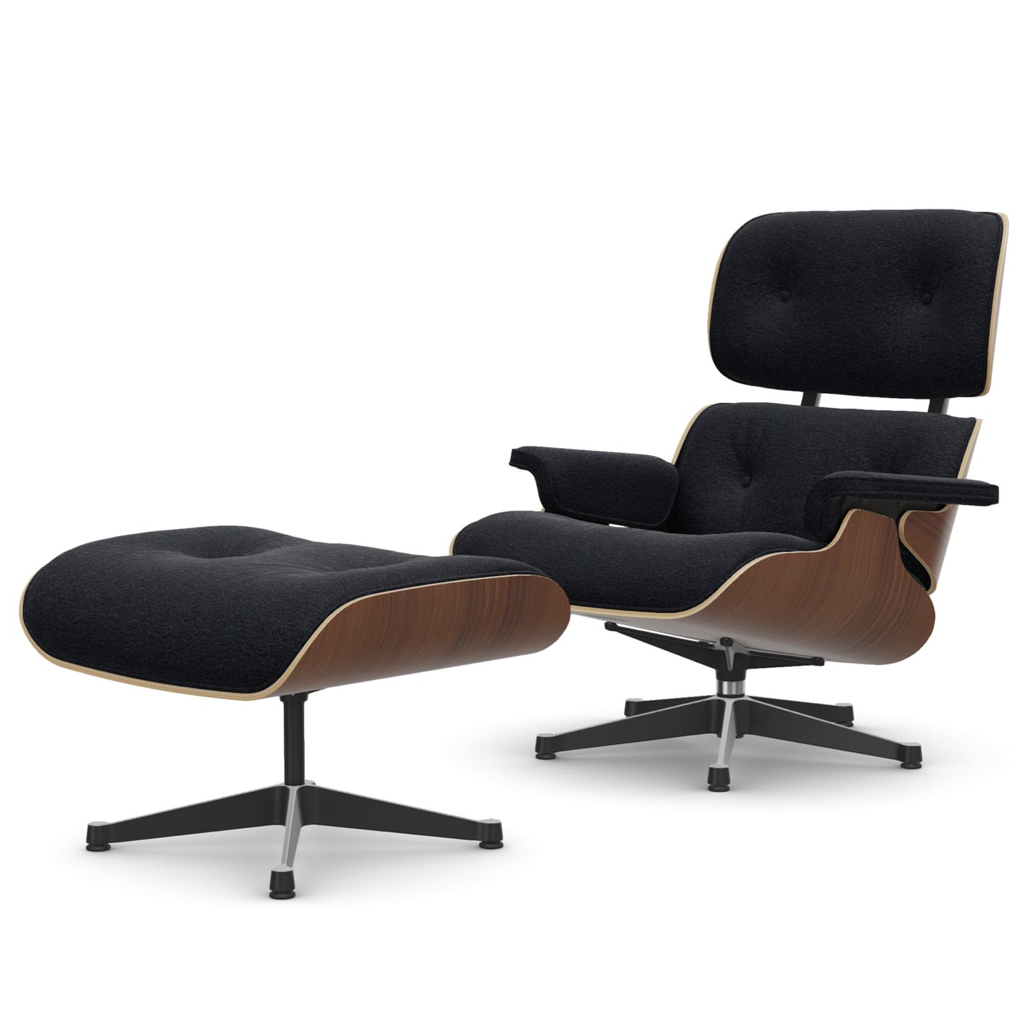 Lounge Chair & Ottoman Black Pigmented Walnut